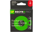 GP Batteries ReCyko Pro AA Kalem Ni-Mh Şarjlı Pil, 1.2 Volt, 6'lı Kart