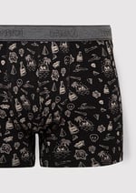 Grafik Baskılı Siyah Boxer 091719-900