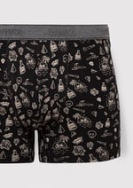 Grafik Baskılı Siyah Boxer 091719-900