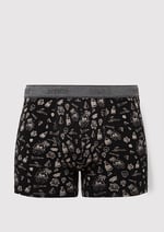 Grafik Baskılı Siyah Boxer 091719-900