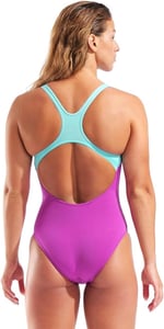 Graphic Swimsuit Swim Pro Back Kadın Pembe Yüzücü Mayo 011182980