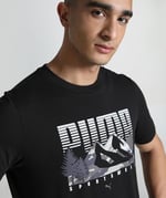 Graphics Mountain Erkek Siyah Günlük Stil T-Shirt 68482801