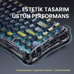 GravaStar Mercury K1 Lite RGB Kablosuz Mekanik Gaming Klavye, İngilizce Q