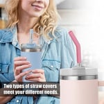 Greant Stanley Adventure Quencher Tumbler için 8 Parça Paslanmaz Çelik Hasır 40 oz, 30,48 cm Pipetler Stanley'e uygun Hasır Kapaklı ve Temizleme Fırçalı, 10 mm, Metal (Paslanmaz Çelik, 12 inç)