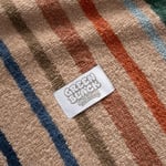 Green Black Stripe Earth Plaj Havlusu %100 Pamuk Renkli 90x160