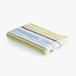 Green Black Stripe Green Plaj Havlusu %100 Pamuk Renkli 90x160