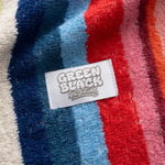 Green Black Stripe Red Plaj Havlusu %100 Pamuk Renkli 90x160