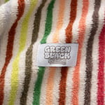 Green Black Stripe Sunset Plaj Havlusu %100 Pamuk Renkli 90x160