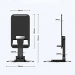 Greenart Alüminyum Tablet ve Telefon Standı, 360 Derece Ayarlanabilir Dönme Özelliği, Çok Amaçlı Masaüstü Dock Tutucu (Siyah)