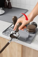 Gri 38,5x58 cm Silikon Kahve Makinesi Pedi Tamper Matı Tamper Tutucu cin963