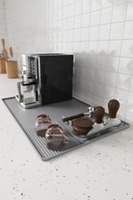 Gri 38,5x58 cm Silikon Kahve Makinesi Pedi Tamper Matı Tamper Tutucu cin963