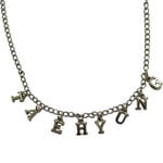 Gri Bts Taehyung Army Yazılı Harf 45 cm Zincirli Hediyelik Kolye