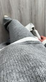 Gri Ekru Geçişli Triko Takım