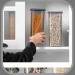 Gri Kare Saklama Kabı Silikon Kapak Hava Geçirmez Kuru Baklagil Kahve Bakliyat Makarna Kuruyemiş Kutusu Çeyiz Seti (1 Adet, 1600 ml)