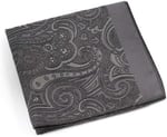 Gri Şal Motif Desen Kravat Mendil Set