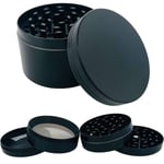 GRINDER Parçalayıcı Metal baharat öğütücü herb spice 4 katmanlı 40MM / 50MM / 63MM (SIYAH, 63MM), ETG-40M-SYH - Bedenler: 40MM, 50MM, 63MM