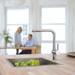 Grohe Eviye Bataryası Spiralli 2 Fonksiyonlu Minta Krom- 30274000