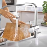 Grohe Eviye Bataryası Spiralli 2 Fonksiyonlu Minta Krom- 30274000
