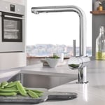 Grohe Eviye Bataryası Spiralli 2 Fonksiyonlu Minta Krom- 30274000