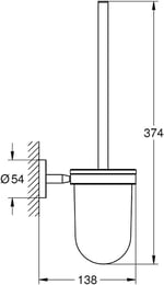 Grohe Tuvalet Fırçalık BauCosmopolitan Krom - 40463001