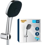 GROHE Vitalio Comfort 110 El Duşu, 3 Akışlı (Masaj, Yağmur & Jet), SmartSwitch, 110mm Kare Duş Başlığı, Silikon Halka, Kireç Önleyici Sistem, Krom, 26092001