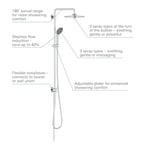 GROHE Vitalio Joy System 260 Yön Değiştiricili Duş Sistemi | Duvar Dışı Bağlantı | 3 Akışlı Tepe Duşu / 3 Akışlı El Duşu / 1750mm & 800mm Duş Hortumu | Su Tasarruflu | Duş Başlığı | Krom | 27357002