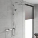 GROHE Vitalio Joy System 260 Yön Değiştiricili Duş Sistemi | Duvar Dışı Bağlantı | 3 Akışlı Tepe Duşu / 3 Akışlı El Duşu / 1750mm & 800mm Duş Hortumu | Su Tasarruflu | Duş Başlığı | Krom | 27357002
