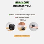 GT-1 Pomodoro Zamanlayıcı Küp, Flip Timer, Öğrenci Ders Çalışma Saati, 5/10/30/60 dk & Özel Geri Sayım, USB Şarjlı, Sessiz/Titreşimli Alarm, Mutfak Kronometresi - Siyah