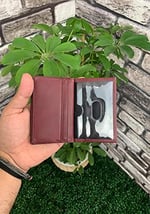 Guard Antik Bordo Hakiki Deri Kartlık Erkek/Kadın P1169