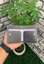 Guard Antik Gri Patlı Tasarım Hakiki Deri Kartlık Erkek/Kadın P5239