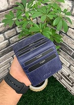 Guard Antik Lacivert Patlı Tasarım Deri Kartlık Erkek/Kadın P5239