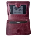 Guard Cüzdan Mini Mıknatıslı Kartlık Kartvizitlik Hakiki Deri 10.5x7.5x2 cm Mini (Bordo)