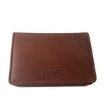 Guard Cüzdan Mini Mıknatıslı Kartlık Kartvizitlik Hakiki Deri 10.5x7.5x2 cm Mini (Taba Renk)