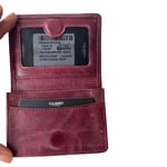 Guard Cüzdan Mini Mıknatıslı Kartlık Kartvizitlik Hakiki Deri 10.5x7.5x2 cm Mini (Bordo)