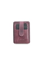 Guard Dikey Crazy Bordo Hakiki Deri Kartlık Erkek/Kadın P5171