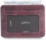 Guard Dikey Crazy Bordo Hakiki Deri Kartlık Erkek/Kadın P5171