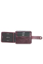 Guard Dikey Crazy Bordo Hakiki Deri Kartlık Erkek/Kadın P5171