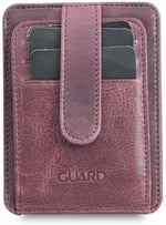 Guard Dikey Crazy Bordo Hakiki Deri Kartlık Erkek/Kadın P5171