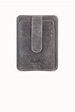 Guard Dikey Crazy Gri Hakiki Deri Kartlık Erkek/Kadın P5171