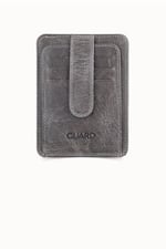 Guard Dikey Crazy Gri Hakiki Deri Kartlık Erkek/Kadın P5171