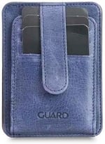 Guard Dikey Crazy Lacivert Hakiki Deri Kartlık Erkek/Kadın P5171