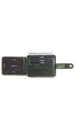 Guard Dikey Crazy Yeşil Hakiki Deri Kartlık Erkek/Kadın P5171