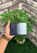 Guard Lacivert Croco Desenli Hakiki Deri Lastikli Spor Kartlık Erkek P1041