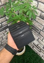 Guard Siyah/Kırmızı Patlı Tasarım Hakiki Deri Kartlık Erkek/Kadın P5239
