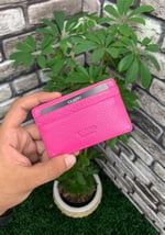 Guard Ultra İnce Fuşya Minimal Hakiki Deri Kartlık Erkek/Kadın P5150
