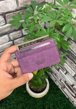 Guard Ultra İnce Mor Nubuk Minimal Hakiki Deri Kartlık Erkek/Kadın P5150