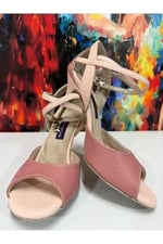 GÜL KURUSU - MODEL LATİN-SALSA-TANGO DANS VE SALON AYAKKABIS 7,5 CM 11 PONT KADEH MODEL KAPALI TOPUK - Bedenler: 37 EU, 39 EU, 40 EU