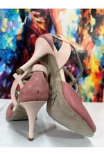 GÜL KURUSU - MODEL LATİN-SALSA-TANGO DANS VE SALON AYAKKABIS 7,5 CM 11 PONT KADEH MODEL KAPALI TOPUK - Bedenler: 37 EU, 39 EU, 40 EU