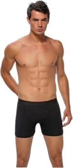 Gümüş İç Giyim Likralı Erkek Boxer Külot 6 Lı Paket Siyah XXL