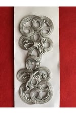 Gümüş Japon Örgü Düğme, kd00493